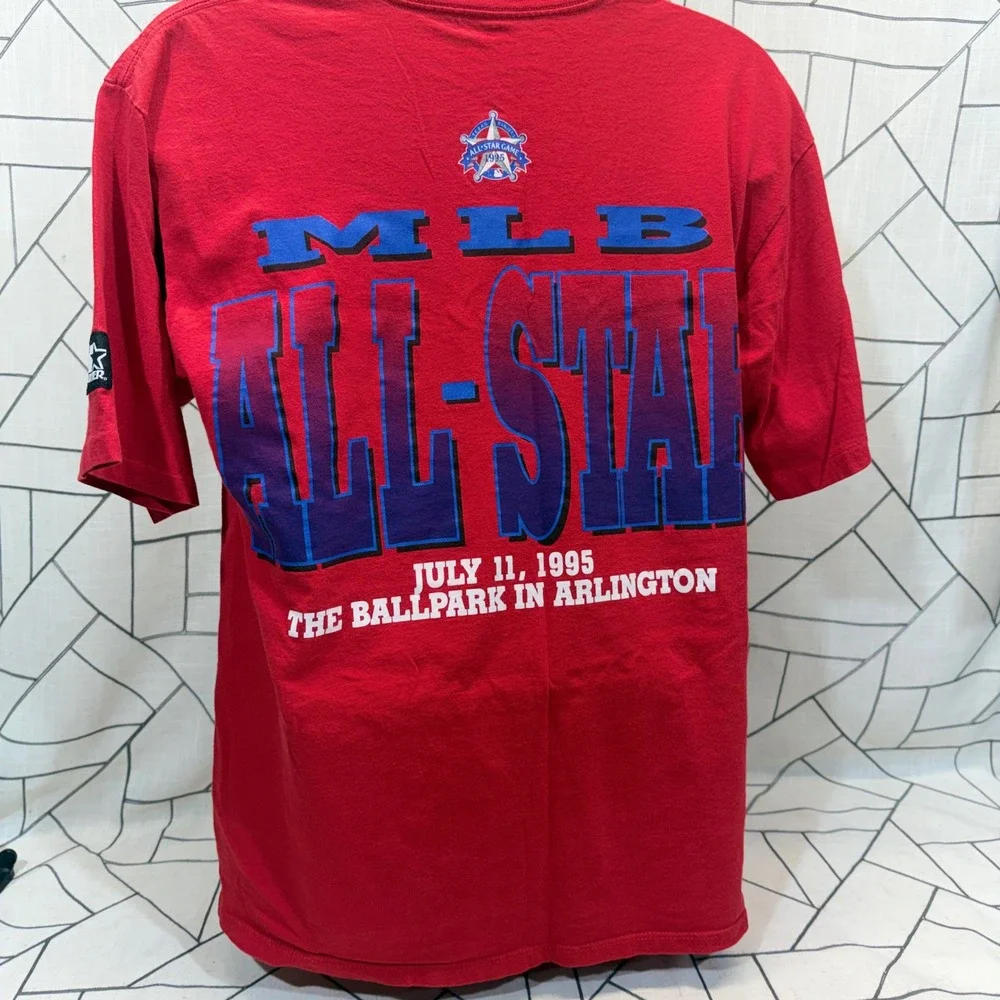 Starter MLB All-Star Game 1995 T-Shirt Large Red Texas Rangers Vintage USA Made